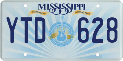 MS license plate YTD628