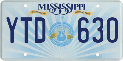 MS license plate YTD630