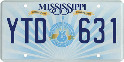 MS license plate YTD631