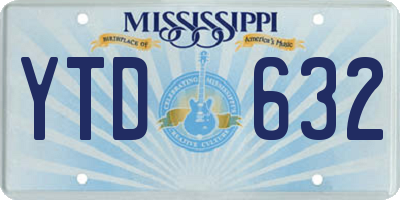 MS license plate YTD632