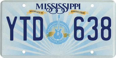 MS license plate YTD638