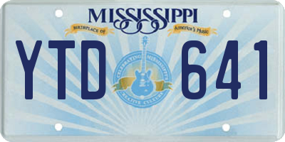 MS license plate YTD641