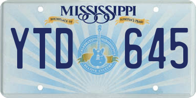 MS license plate YTD645