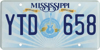 MS license plate YTD658