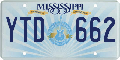 MS license plate YTD662