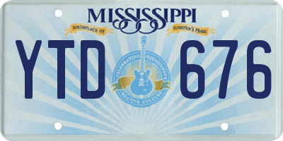 MS license plate YTD676