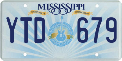 MS license plate YTD679