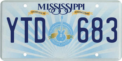 MS license plate YTD683