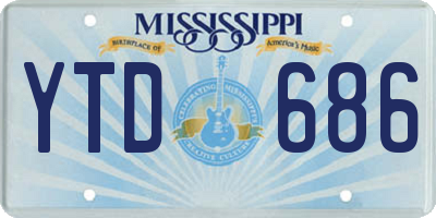 MS license plate YTD686