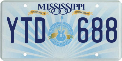 MS license plate YTD688