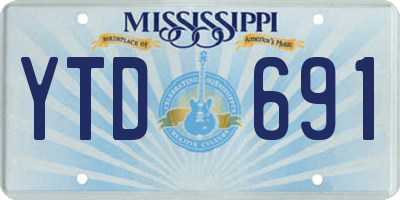 MS license plate YTD691