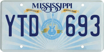 MS license plate YTD693