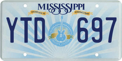MS license plate YTD697