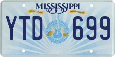 MS license plate YTD699
