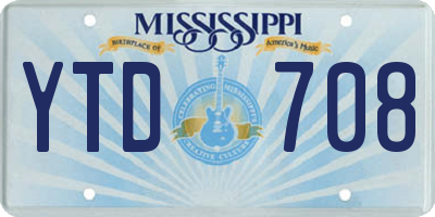 MS license plate YTD708