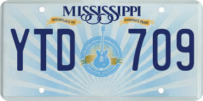 MS license plate YTD709