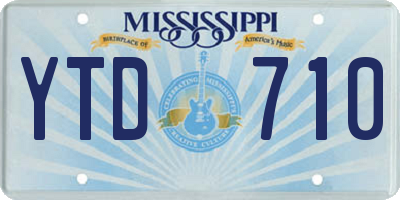 MS license plate YTD710
