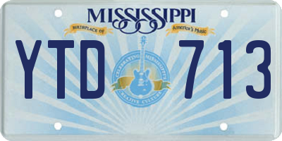 MS license plate YTD713