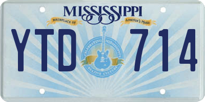 MS license plate YTD714