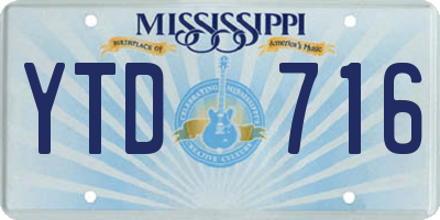 MS license plate YTD716