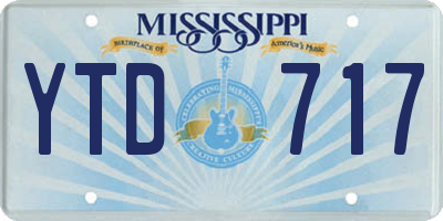 MS license plate YTD717