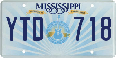 MS license plate YTD718