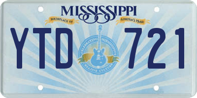 MS license plate YTD721