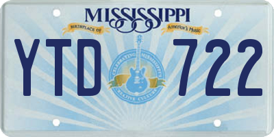 MS license plate YTD722