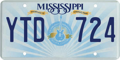 MS license plate YTD724