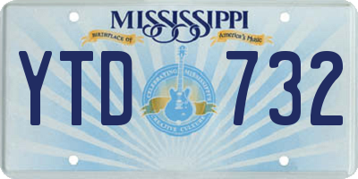 MS license plate YTD732