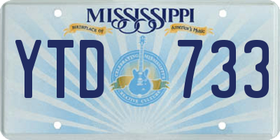 MS license plate YTD733