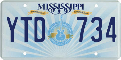 MS license plate YTD734