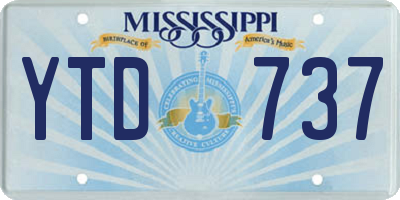 MS license plate YTD737