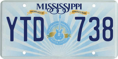 MS license plate YTD738