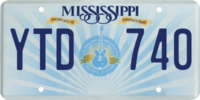 MS license plate YTD740