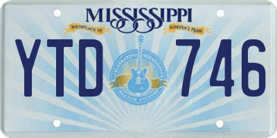 MS license plate YTD746