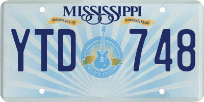 MS license plate YTD748