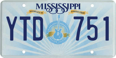 MS license plate YTD751