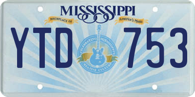 MS license plate YTD753