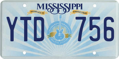 MS license plate YTD756