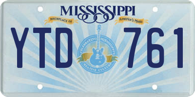 MS license plate YTD761