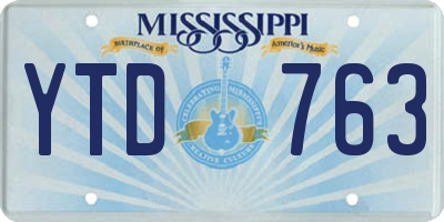 MS license plate YTD763