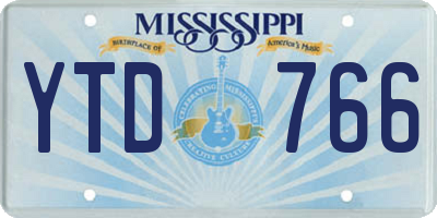 MS license plate YTD766