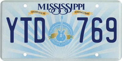 MS license plate YTD769