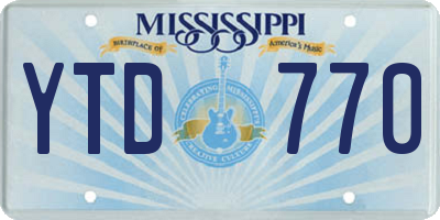 MS license plate YTD770