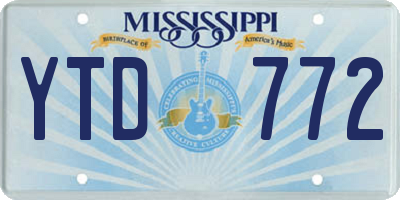MS license plate YTD772