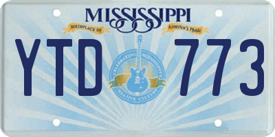 MS license plate YTD773