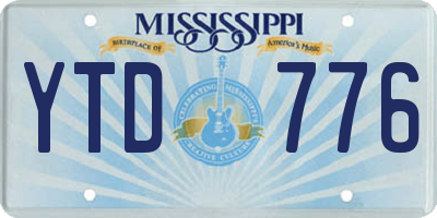 MS license plate YTD776