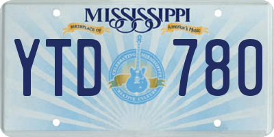 MS license plate YTD780