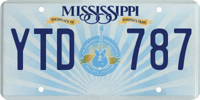 MS license plate YTD787